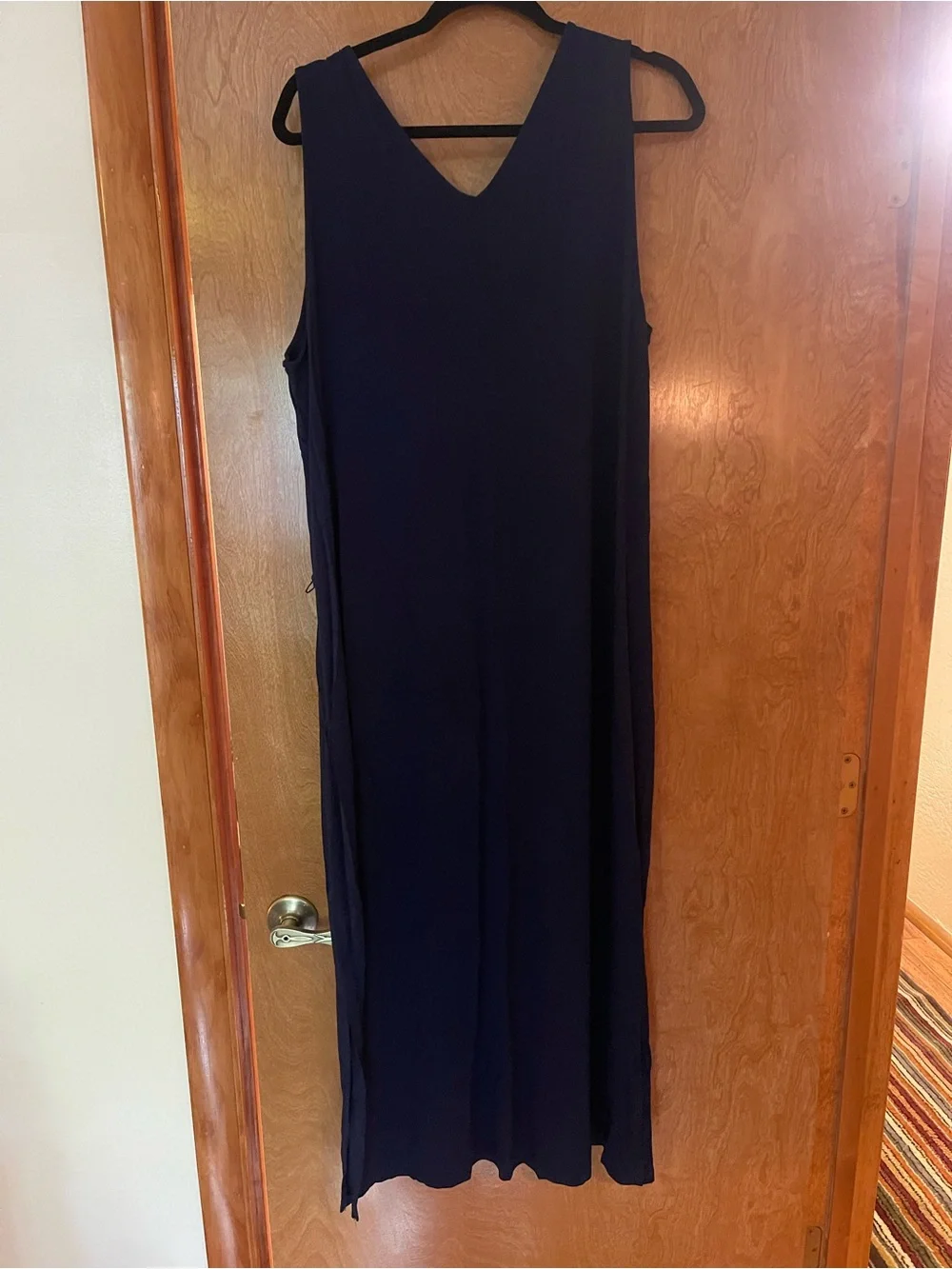 St. John's Bay Sleeveless V-Neck Maxi Dress - Navy Blue